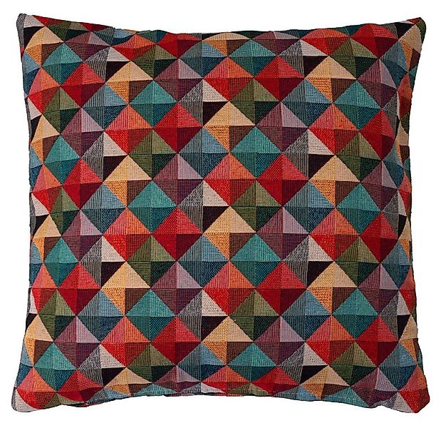 Kissenhülle TALOS, B 40 cm x L 40 cm, Mehrfarbig, mit Dreiecksmuster günstig online kaufen