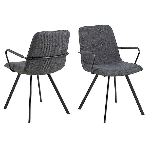 ACTONA GROUP Esszimmerstuhl "Selina Armlehnstuhl" () gepolstert, Beine Stah günstig online kaufen