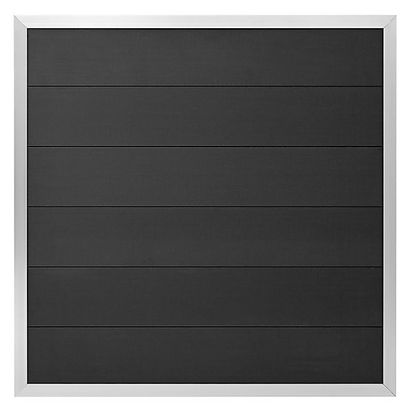 GartenLand WPC Zaun Set Classico ca. 180 x 180 cm Sichtschutz Anthrazit mit günstig online kaufen