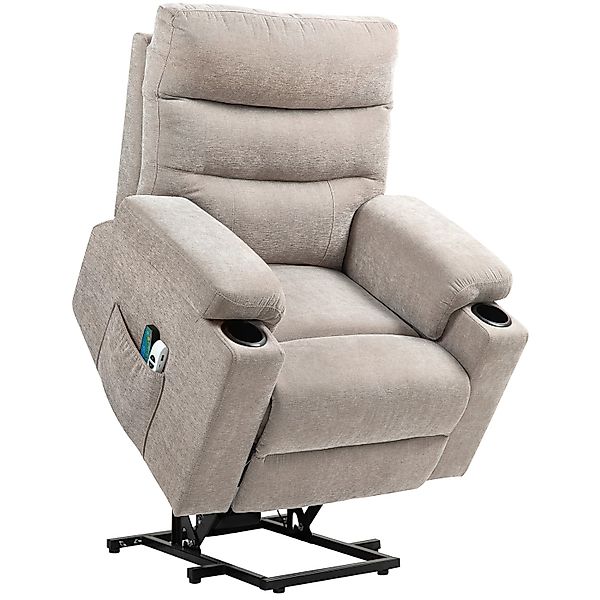 HOMCOM Relaxsessel Elektrisch mit Aufstehhilfe Vibrationsmassage Liegefunkt günstig online kaufen