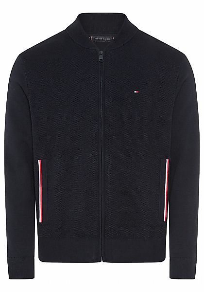 Tommy Hilfiger Strickjacke "RWB TEXTURED ZIP THROUGH BOMBER" günstig online kaufen