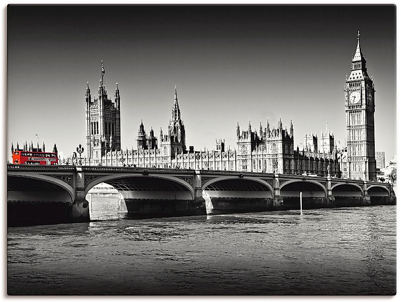 Artland Leinwandbild "Houses of Parliament & Themse", Großbritannien, (1 St günstig online kaufen