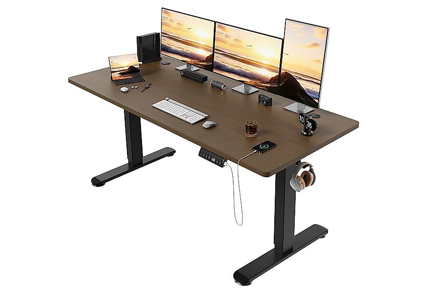 HOMALL Schreibtisch Höhenverstellbarer Elektrisch Schreibtisch, Vierteilige günstig online kaufen