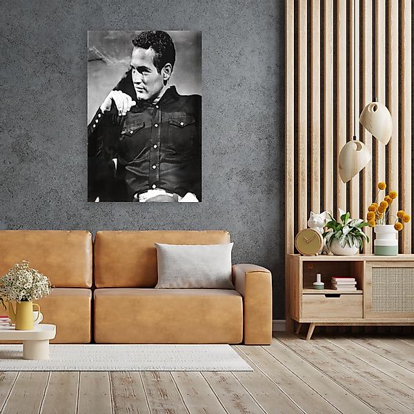 queence Acrylglasbild »Paul Newman«, Schwarz-Weiß-Mann-Stars-Portrait-Foto- günstig online kaufen