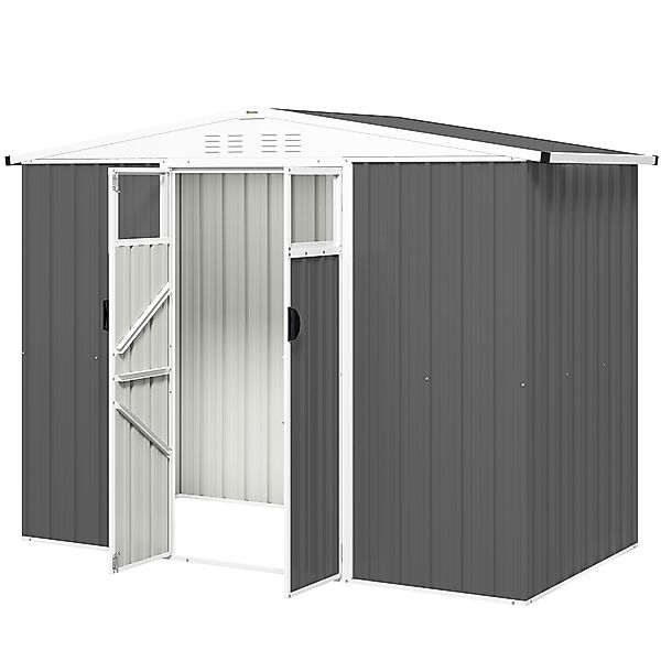 Outsunny Metall Gartenschuppen 2,7 m² Gartenhaus 246 x 117 x 180 cm Gerätes günstig online kaufen