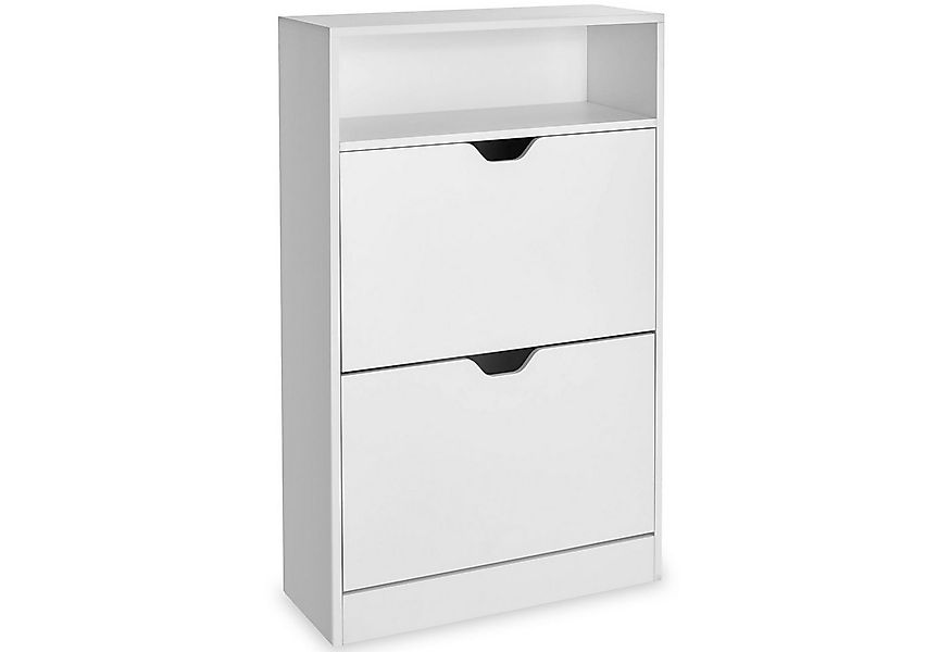 tectake Schuhschrank Schuhregal Calea mit 2 Kippfächern für 12 Paar Schuhe günstig online kaufen