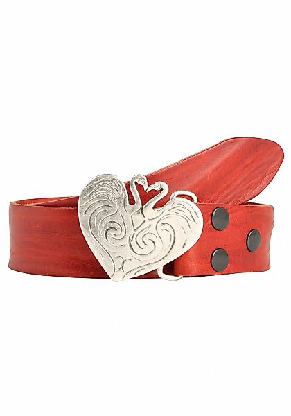 Rettungsring Gürtel Ledergürtel mit austauschbarer Schließe "Flamingoherz S günstig online kaufen