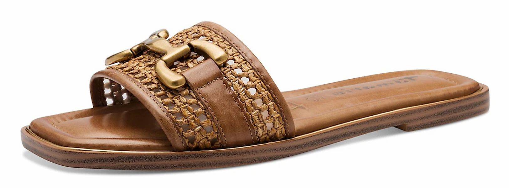 Tamaris Pantolette, Blockabsatz, Sommerschuh, Schlupfschuh mit edlem Schmuc günstig online kaufen