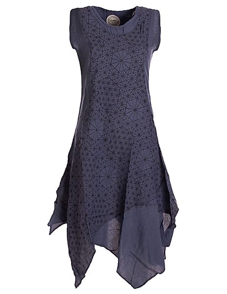 Vishes Midikleid Damen knielanges Kleid Baumwolle günstig online kaufen