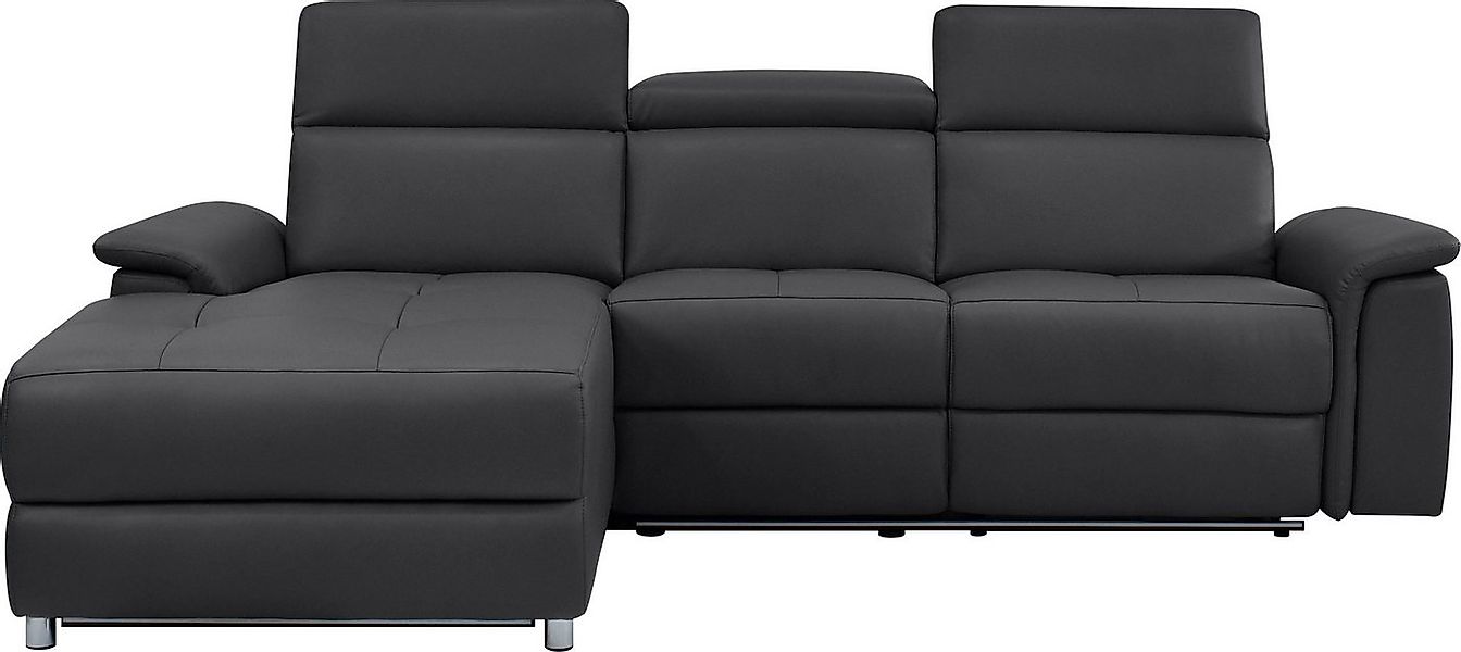 Home affaire Ecksofa Pareli, L-Form, 259cm,m. Recamiere, Echtleder, Kunstle günstig online kaufen