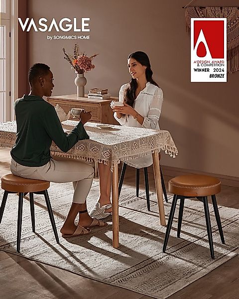VASAGLE Sitzhocker (4 St), Esszimmerstuhl, EKHO Series, schminktisch stuhl, günstig online kaufen