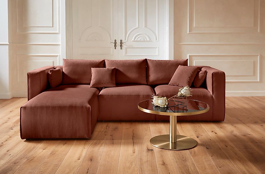 Home affaire Ecksofa "Comfine L-Form", zusammengesetzt aus Modulen, 3 Bezug günstig online kaufen