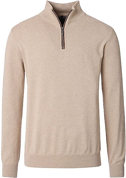 Casa Moda Halfzip Pullover Solid Beige - Größe 4XL günstig online kaufen