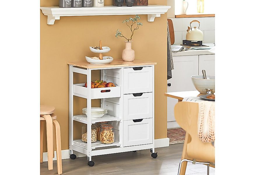 SoBuy Küchenwagen FKW79, Beistellwagen, Ordnungswagen, mit abnehmbarem Tabl günstig online kaufen