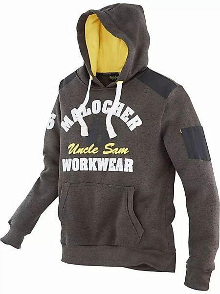 Uncle Sam Kapuzensweatshirt Strickfleecehoodie oliv melange/gelb günstig online kaufen