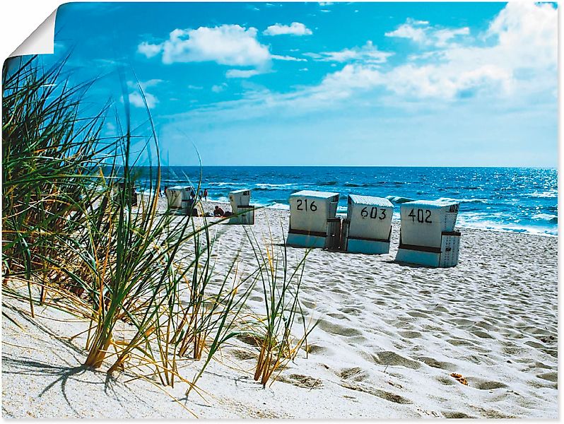 Artland Wandbild "Hinter den Dünen", Strand, (1 St.), als Leinwandbild, Pos günstig online kaufen