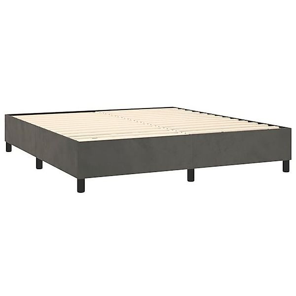 furnicato Bett Bettgestell ohne Matratze Dunkelgrau 160x200 cm Samt (1-tlg) günstig online kaufen