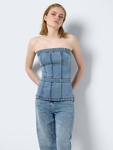 Noisy may Shirttop schulterfrei Slim Fit ärmellos Denim NMMIRA SLIM DENIM T günstig online kaufen