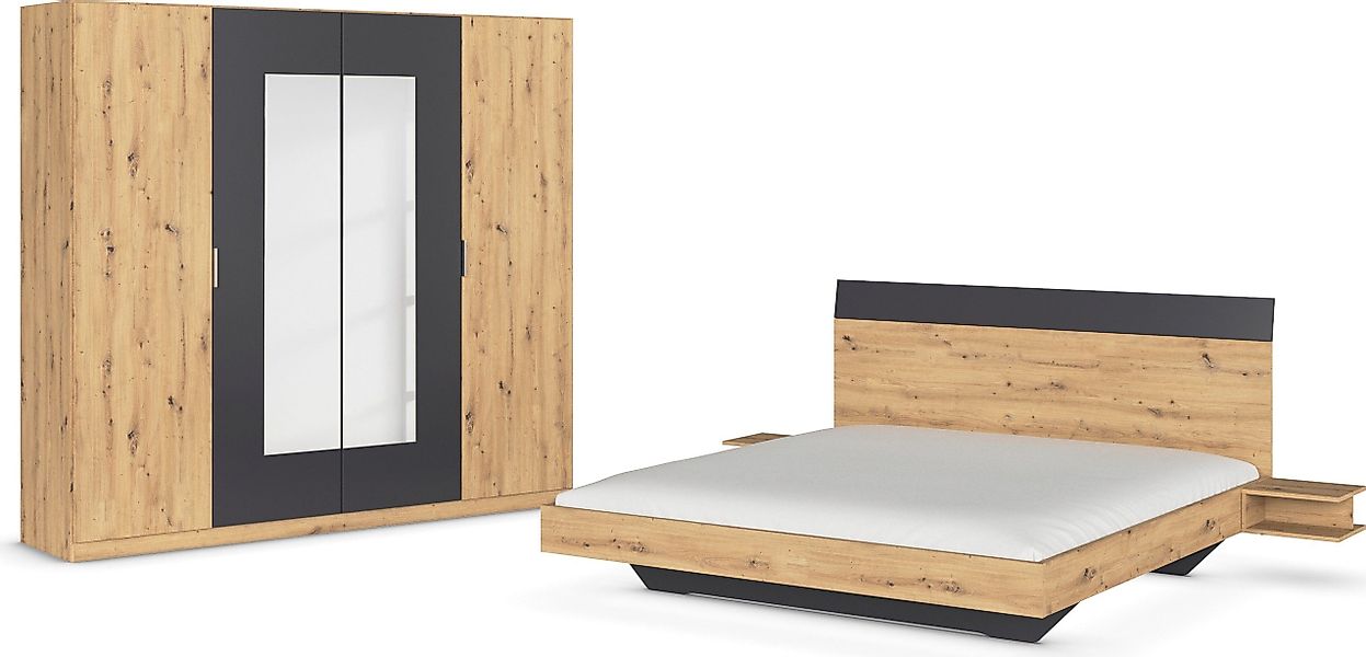 rauch Schlafzimmer-Set "Monza", mit Drehtürenschrank Breite 226 cm, Bettanl günstig online kaufen