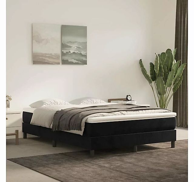 furnicato Bett Boxspringbett mit Matratze Schwarz 140x200 cm Samt günstig online kaufen