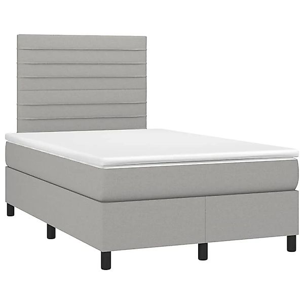 vidaXL Boxspringbett mit Matratze Hellgrau 120x190 cm Stoff 3269888 günstig online kaufen