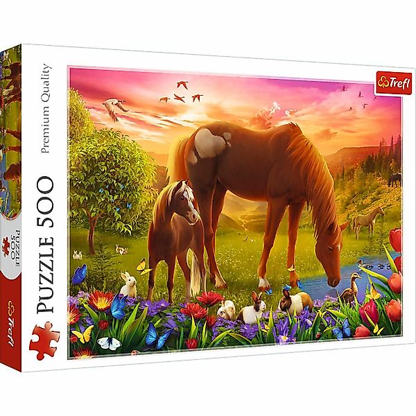 Trefl Puzzle Pferde auf der Wiese, günstig online kaufen