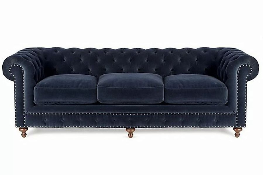 JVmoebel Sofa Luxus Chesterfield blauer Dreisitzer Polstermöbel, Made in Eu günstig online kaufen