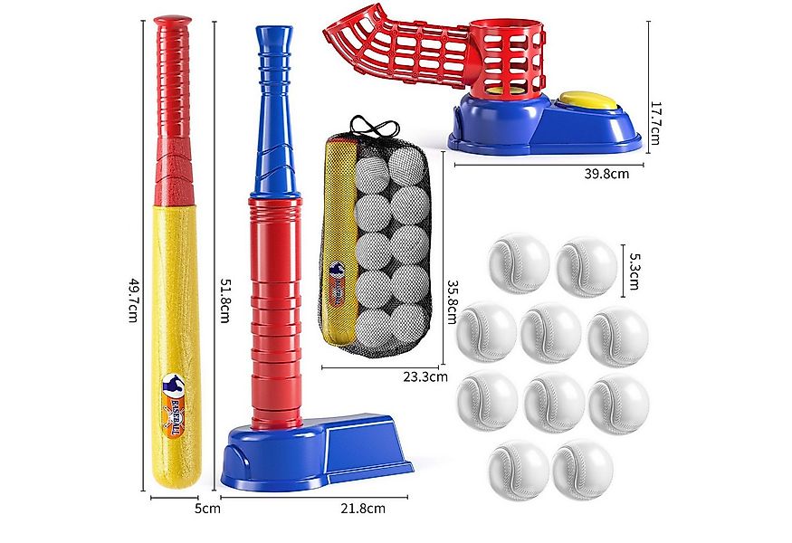 TEMI Outdoor-Spielzeug Spielset mit Baseballschläger, Spielball Set, Set (1 günstig online kaufen