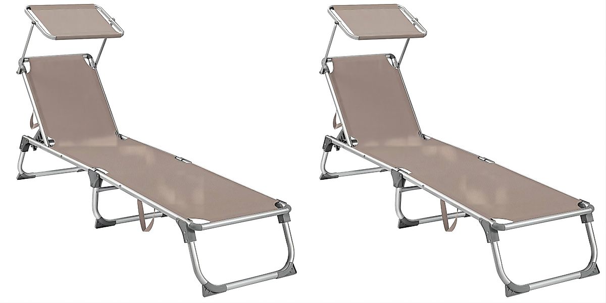 SONGMICS Gartenliege, 2 St., Sonnenliege klappbar günstig online kaufen