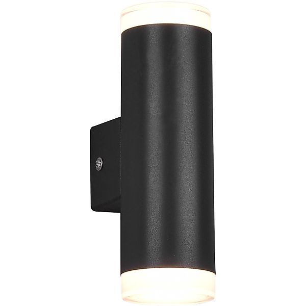 Trio LED-Wandleuchte Ray 166 mm x 52 mm x 80 mm Schwarz Matt günstig online kaufen