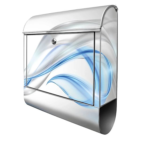 Banjado Design Briefkasten Silber Pulverbeschichtet 39x47x14cm 2 Schlüssel günstig online kaufen