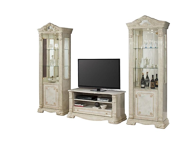 Xlmoebel Wohnwand Luxuriöses Wohnzimmer-TV-Schrank-Set mit Vitrine, Anricht günstig online kaufen