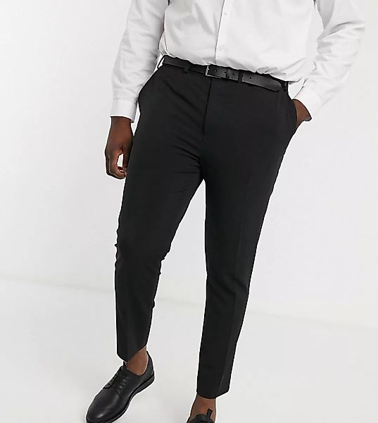 ASOS DESIGN Plus – Superenge Anzughose mit Vierwege-Stretch in Schwarz günstig online kaufen