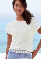 Vivance T-Shirt "mit modischer Struktur" aus bügelfreier Qualität mit Baumw günstig online kaufen
