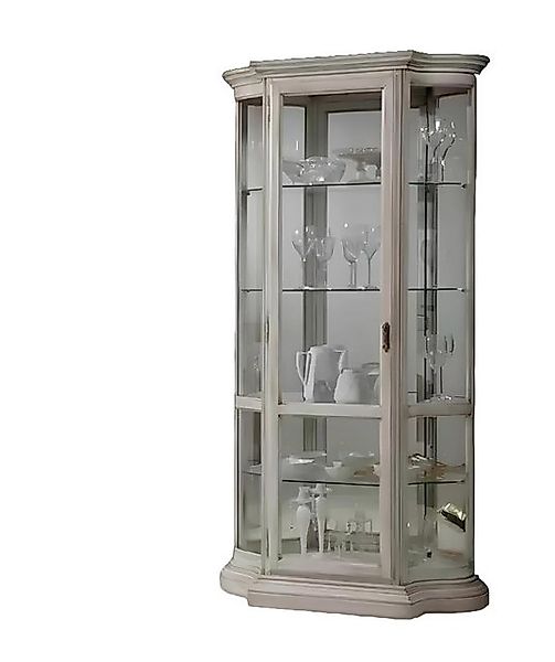 Xlmoebel Vitrine Wohnzimmermöbel aus Holz mit Glasvitrine und Echtholz-Side günstig online kaufen