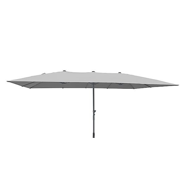Leco Marktschirm 270 cmx 460 cm Lichtgrau mit Kurbelmechanik günstig online kaufen