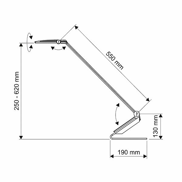 LED-Schreibtischleuchte MAULsolaris, anthrazit, Höhe 64 cm günstig online kaufen