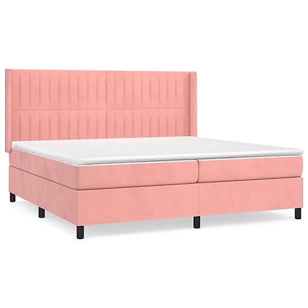 vidaXL Boxspringbett mit Matratze Rosa 200x200 cm Samt 3132824 günstig online kaufen