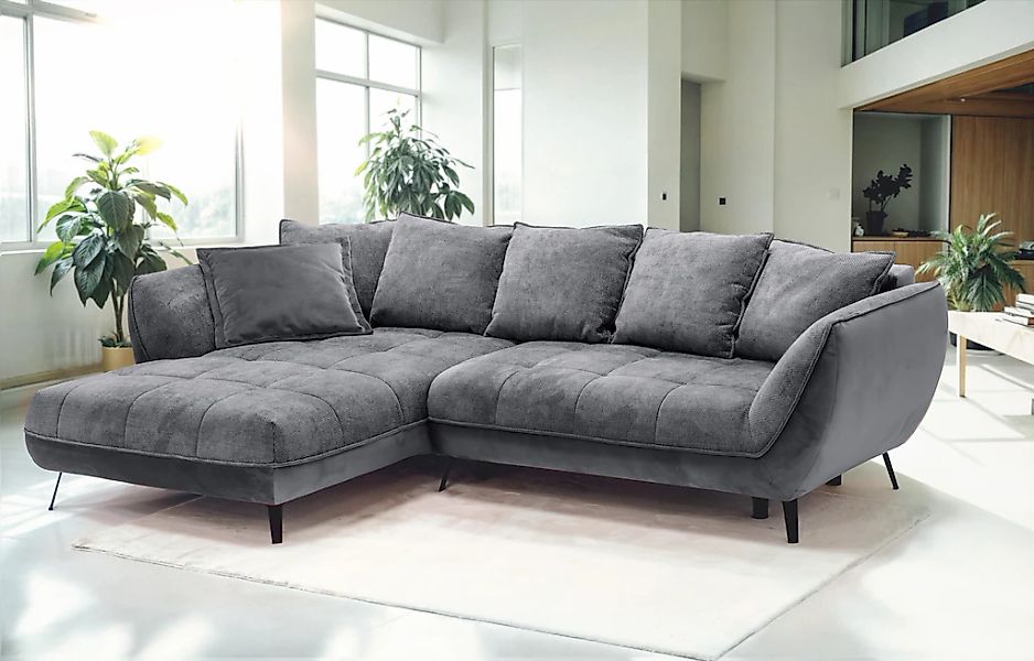 exxpo - sofa fashion Ecksofa "Midway Easy-Lift-Bettfunktion, 15cm bodenfrei günstig online kaufen