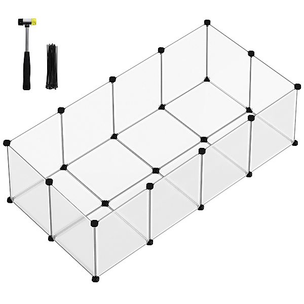 SONGMICS Kleintierkäfig, L-XXL, Freigehege, mit Bodenplatten, günstig online kaufen