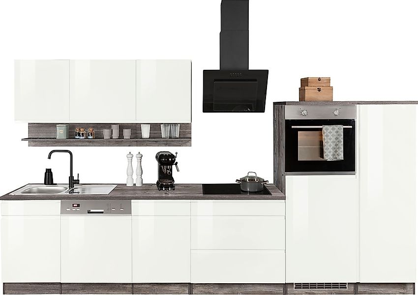 HELD MÖBEL Küchenzeile "Virginia", Breite 350 cm, wahlweise mit Induktion günstig online kaufen