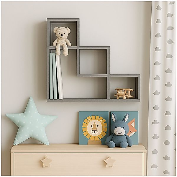 HTI-Living Wandregal Modernes Wandregal Betonfarben, Stück günstig online kaufen