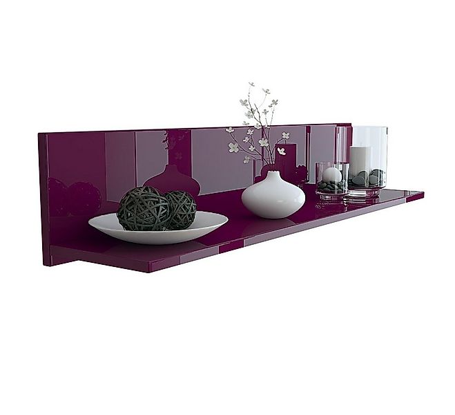 Vladon Wandregal Skadu, Schweberegal, Brombeer Hochglanz (97,5 x 18,5 x 18, günstig online kaufen