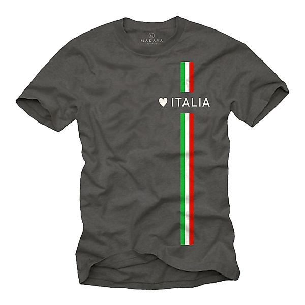 MAKAYA T-Shirt Herren Italia Herz Italienische günstig online kaufen