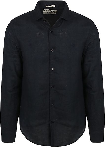 Superdry Hemd Riviera Linen Classic Eclipse Navy - Größe XL günstig online kaufen