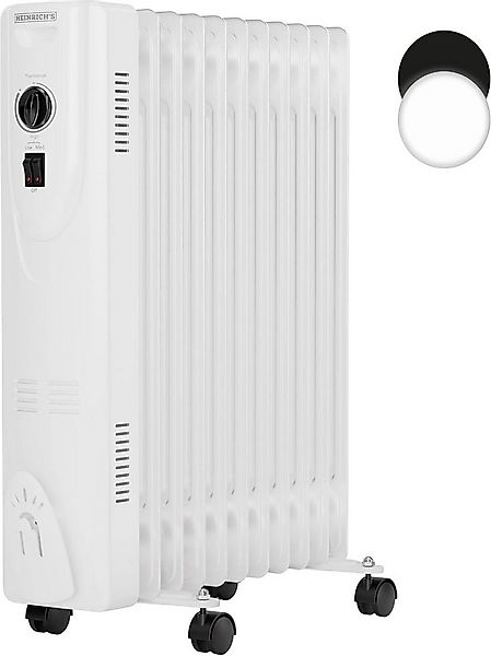 Heinrich´s Ölradiator 11 Rippen, 2500W, Elektrischer Heizkörper, 3 Heizstuf günstig online kaufen