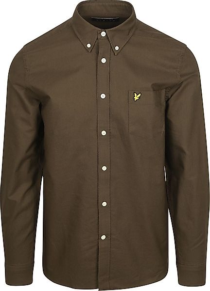 Lyle & Scott Shirt Plain Oxford Olive - Größe L günstig online kaufen