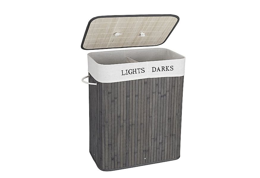 Mondeer Wäschekorb 100L (1 St), aus Bambus Faltbarer Wäschesammler mit 2 Fä günstig online kaufen