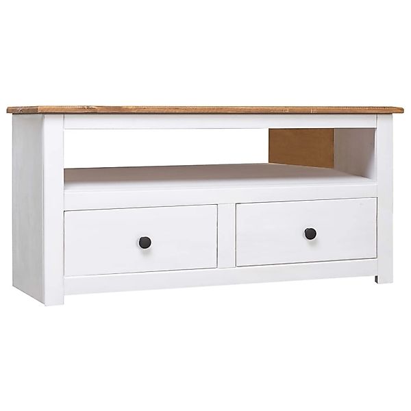 vidaXL TV-Eckschrank Weiß 93 x 49 x 49 cm Massivholz Panama-Kiefer 282687 günstig online kaufen