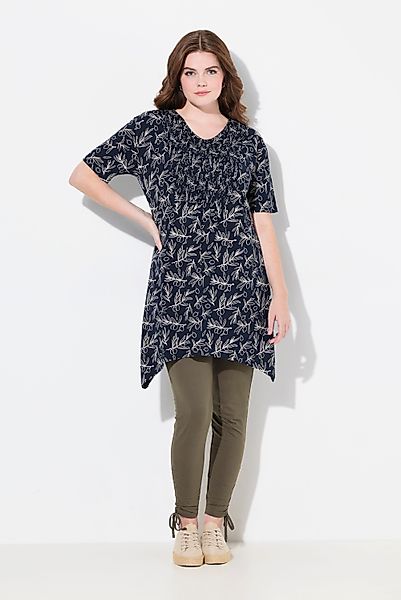 Ulla Popken Longshirt Longshirt A-Linie V-Ausschnitt günstig online kaufen